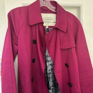 Coach Size Large Beautiful Pink Coat with Belt